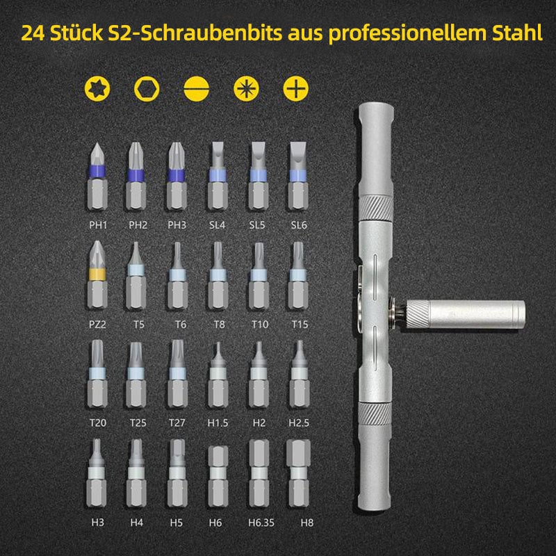 Ratschen-Schraubendrehersatz 24-in-1