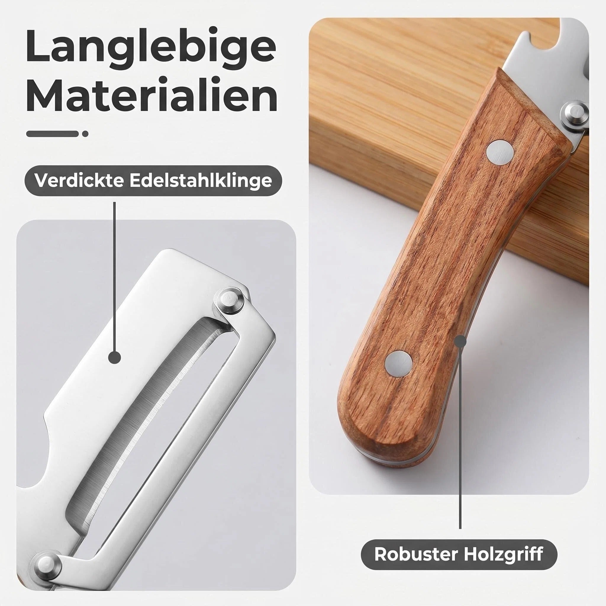 Edelstahl-Multifunktionsschäler